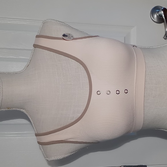 Lucky Brand Ribbed Seamless Comfort Bra Size Large Cream/Tan - Picture 1 of 15